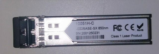 10051H ->SFP 1 GBPS MM LC 850NM  Rango comercial 