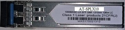 AT-SPLX10->1GB,  SM, 10KM, 1310NM, LC