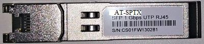 AT-SPTX->SFP, 10/100/1000TX-RJ45, UTP