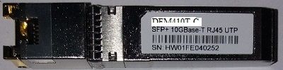 DEM410T-> SFP + 10 Gbps UTP RJ45 30 metros  DLinK