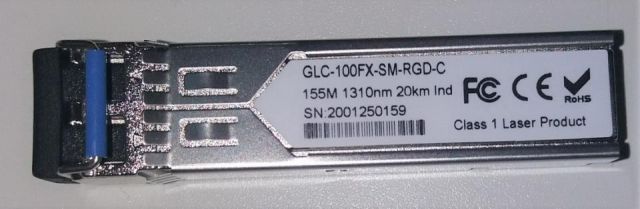 GLC100FXLHRGD-> 100 MBPS SM IND 20 km 1310NM