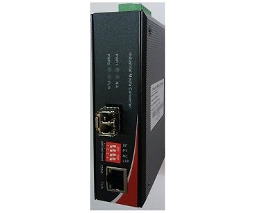 IMC1100-SM-LC: 10/100TX TO 100FX, SM, LC, DIN RAIL