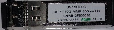 J9150D ->SFP+ 10 GBPS MULTIMODO ARUBA/HP