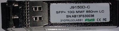 xxxJ9150D ->SFP+ 10 GBPS MULTIMODO ARUBA/HP