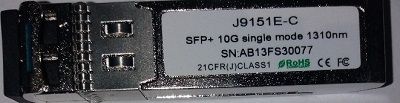 J9151E -SFP+ 10GB, SM, 1310NM, 10KM, LC,  HP/ARUBA