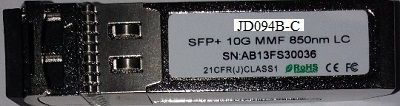 JD094B-C ->       HPE X 130 SFP10 GBSP LR 1310 NM 