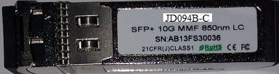 xxxJD094B-C ->    HPE X 130 SFP10 GBSP LR 1310 NM 