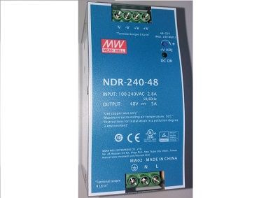 NDR240-48->FUENTE DIN 240 WATTS 48 VDC