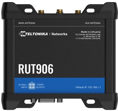 RUT906 IND. ROUTER 4 10/100, CAT.4, 4G/LTE 232/485