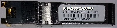 SFP-10G-C-ALC ->SFP+ 10 GBPS UTP COMP ALCATEL