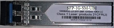 SFP-1G-SM-UBI:   1 GB MONOMODO UBIQUITI COMPATIBLE
