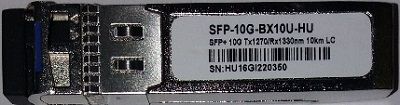 SFP10GBX10UHU:       10 G BIDI 1270/1330 HUAWEI, U