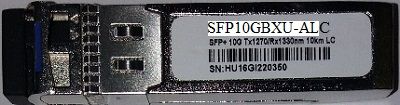 SFP10GBXU-ALC:   10G, BIDI, SM, 1270NM/1330NM, LC,