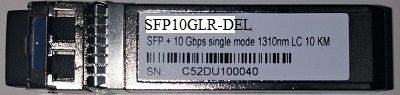 SFP10GLR-DELL:      10G  DELL, SM 1310NM, 10KM, LC