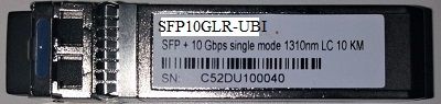 SFP10GLR-UBI:   10G  UBIQUITI, SM 1310NM, 10KM, LC