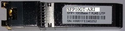 SFP10GT-ARI->         SFP+ 10 GBPS UTP  30 METERS