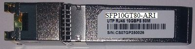 SFP10GT80-ARI ->      10 Gbps UTP/RJ45 80M, ARISTA