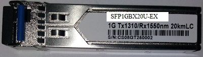 SFP1GBX20U-EX:   1GB BIDI TX1310-RX-1550NM 20KM,LC
