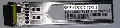 SFP1GBXD-DELL -> 1 GBPS MONO BIDI 1550/1310 