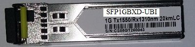 SFP1GBXD-UBI -> 1 GBPS MONO BIDI 1550/1310 
