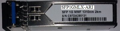 SFP1GMLX-ARI -> 1 GBPS MULTIM 1310NM  2 KM ARISTA