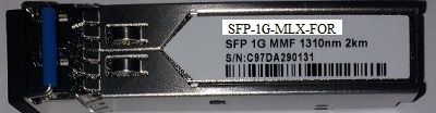 SFP1GMLX ->SFP 1 GBPS MULTIM 1310NM  2 KM FORTINET