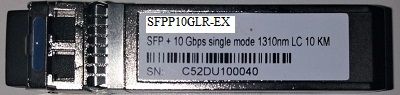 SFPP10GLR-EX:  10GB, SM, 1310NM, 10KM, LC  EXTREME
