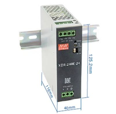 XDR240E-48->FUENTE DIN 240 WATTS 48 VDC